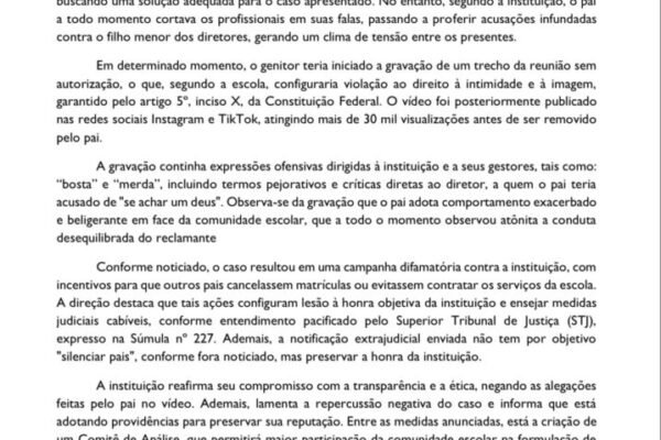 Colégio Paulo VI responde matéria do site Embu News em direito de resposta