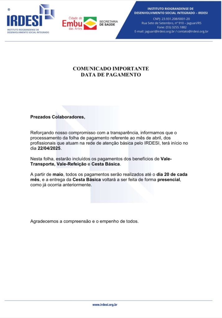 Milhões Repassados, Funcionários Sem Salário: O Mistério da IRDESI em Embu das Artes