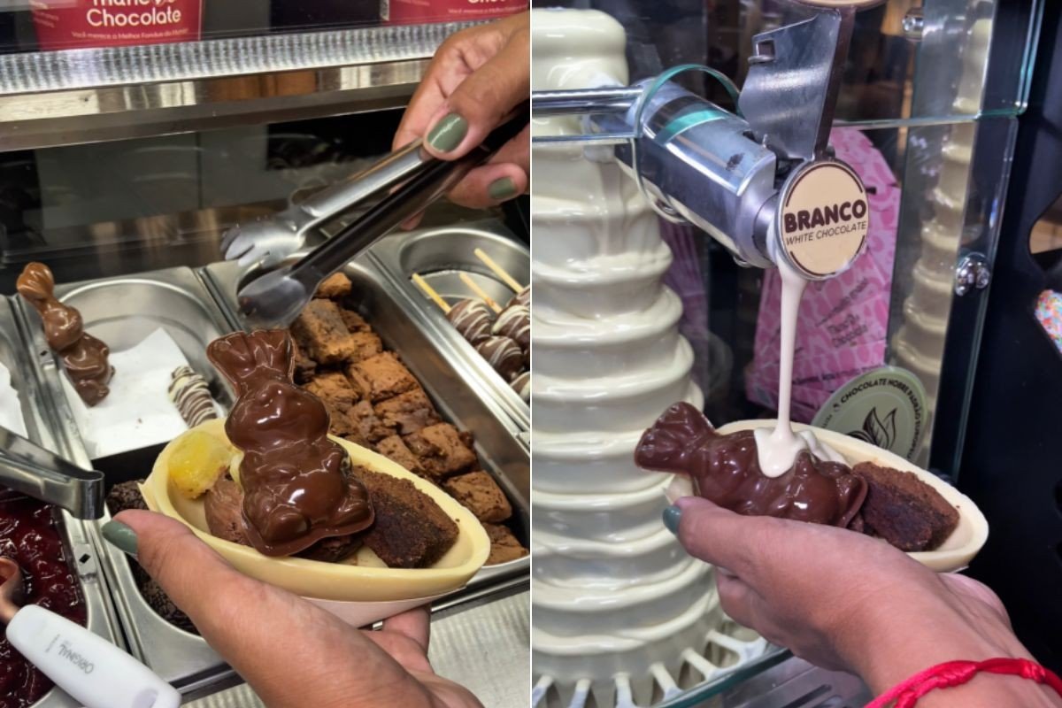 Já imaginou um self-service de ovo de Páscoa? Franquia inova com ideia no litoral de SP