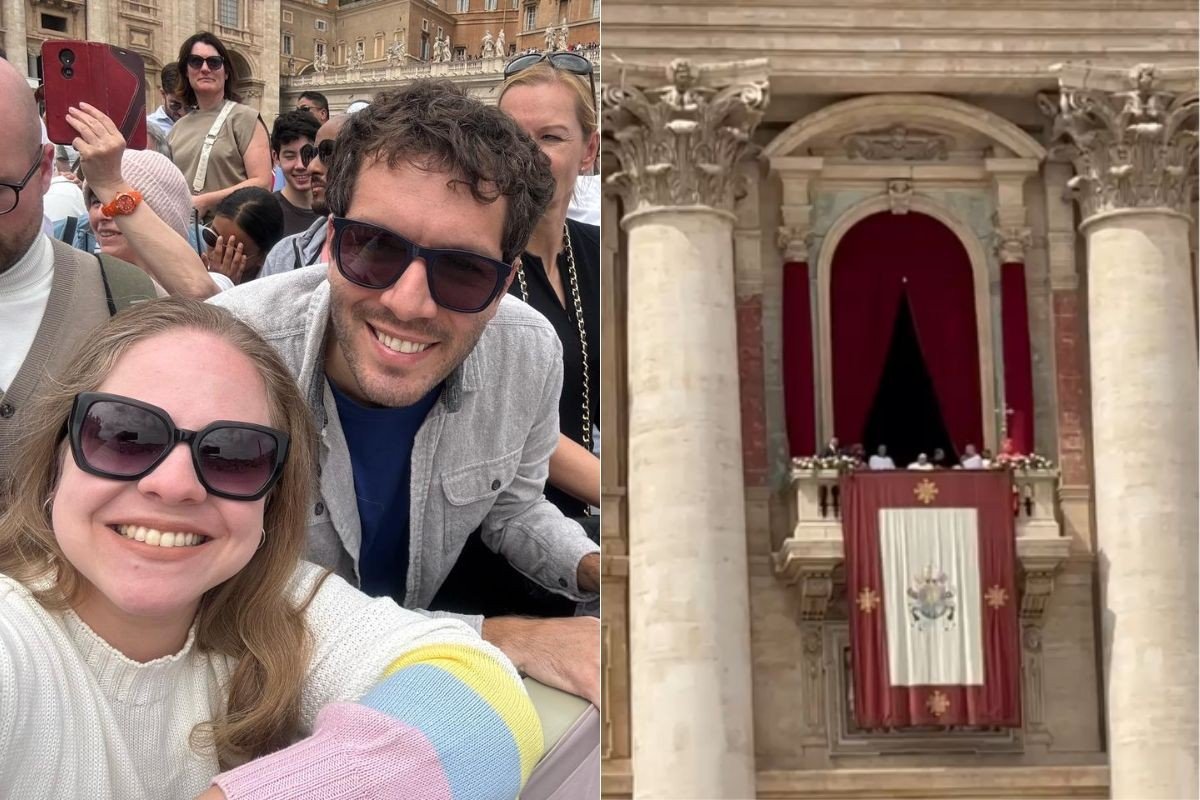 Casal de brasileiros fica ’em choque’ ao descobrir morte de papa menos de 24h após ver última aparição dele; VÍDEO
