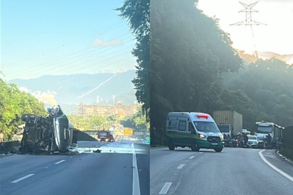 Caminhão tomba, derrama etanol na pista e bloqueia a Cônego Domênico Rangoni; VÍDEO