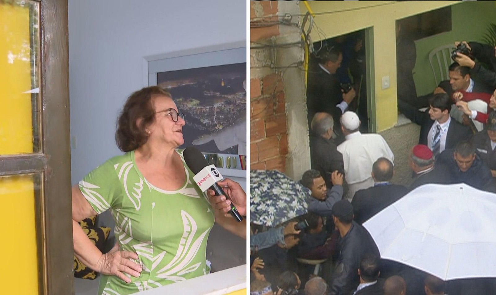 ‘Senti a energia antes de entrar’, diz mulher que se mudou para casa visitada pelo papa em comunidade no Rio