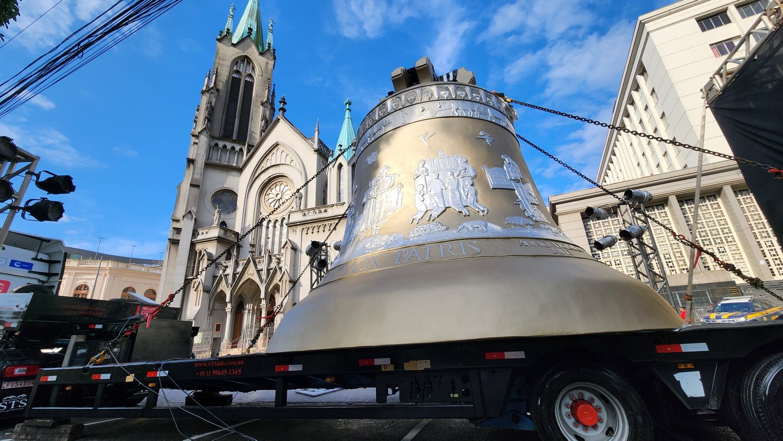 Vox Patris, considerado o maior sino do mundo, sai de SP em peregrinação pelo Brasil; saiba como é o transporte