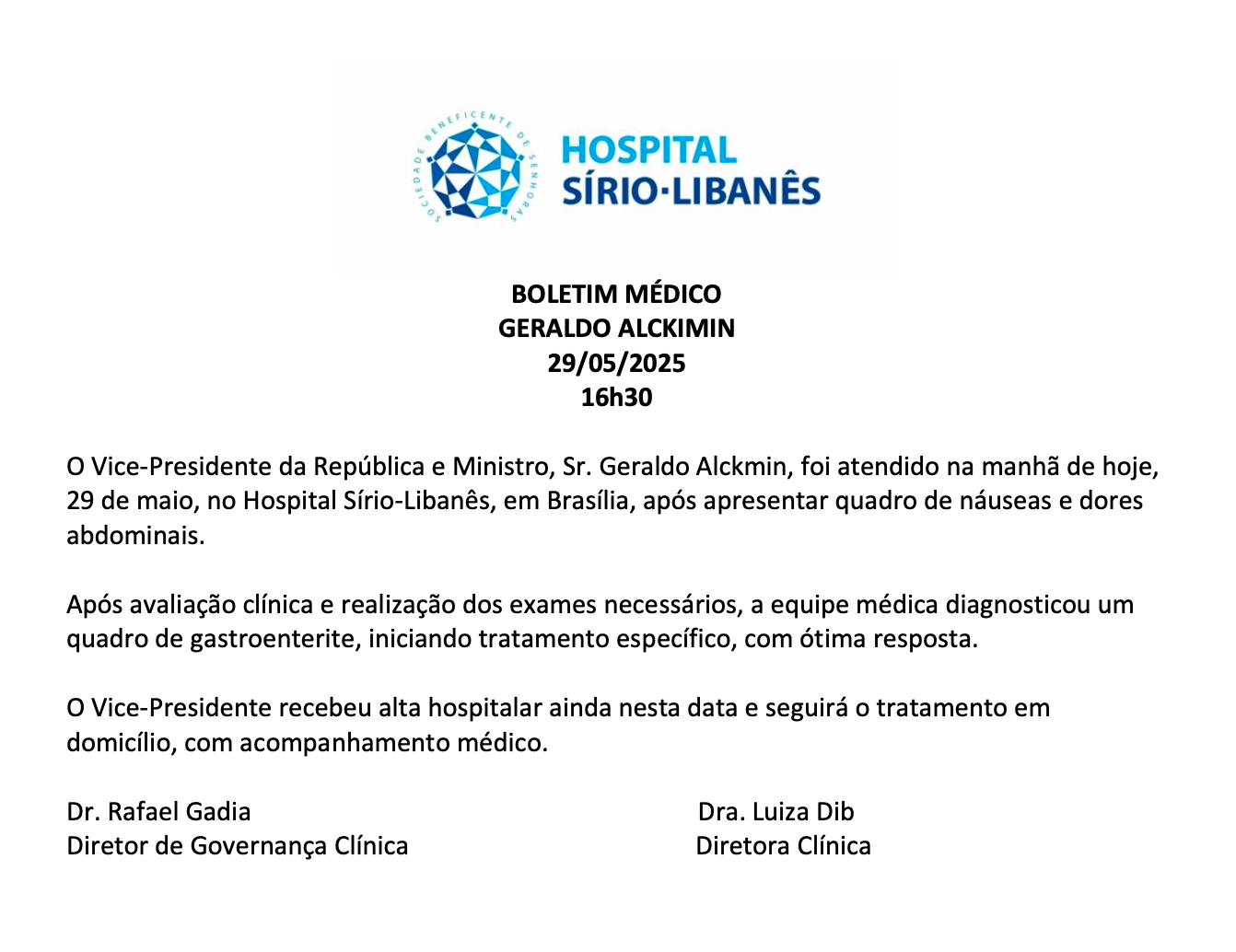 Alckmin cancela agenda e faz exames depois de sentir mal-estar em Brasília