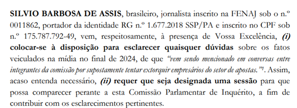 Lobista quer depor à CPI das Bets. O que falta para a oitiva?