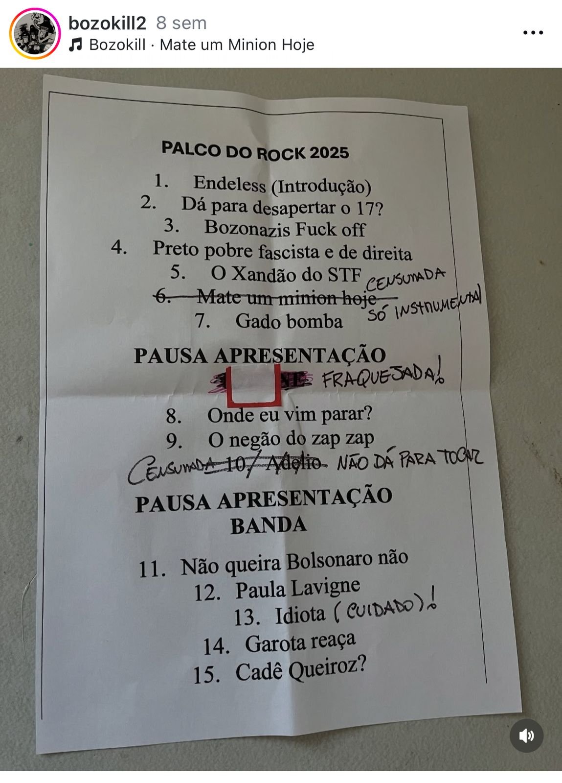 Deputado pressiona, e governo da BA cancela show de banda que ataca Bolsonaro