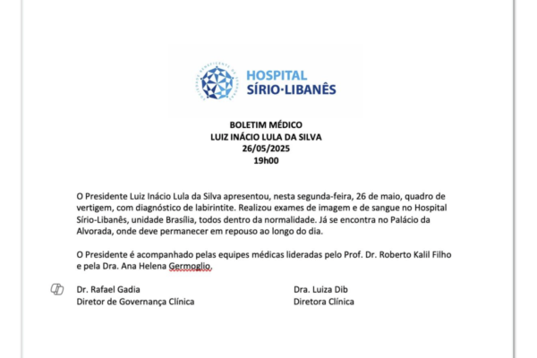 Lula tem crise de labirintite e passa por exames no Sírio-Libanês