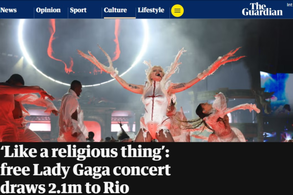 ‘Eletrizante’, ‘alegria absoluta’: megashow de Lady Gaga em Copacabana repercute na imprensa internacional