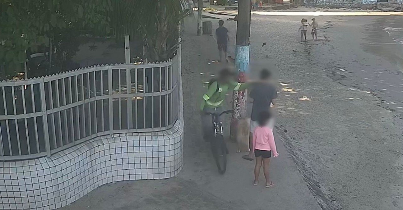 Ladrão rouba corrente e tenta fugir pelo mar em São Vicente; VÍDEO