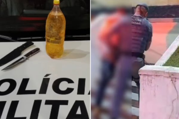 Homem é preso em flagrante após agredir e ameaçar incendiar mulher no interior de SP