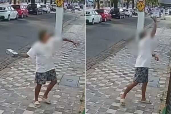 Entregador é flagrado arremessando encomenda da Amazon por cima de portão: ‘inaceitável’, diz moradora; VÍDEO