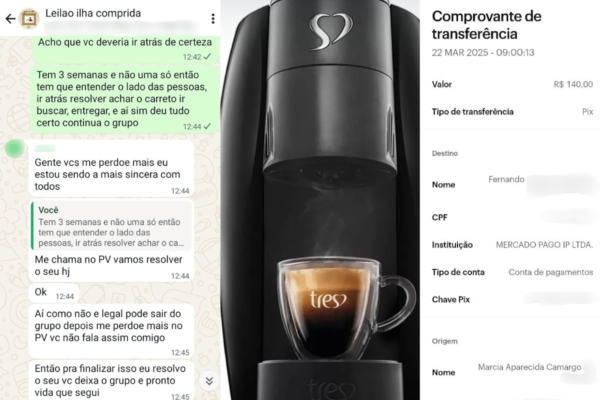 Golpista faz leilão virtual em grupos de WhatsApp e não entrega produtos no litoral de SP