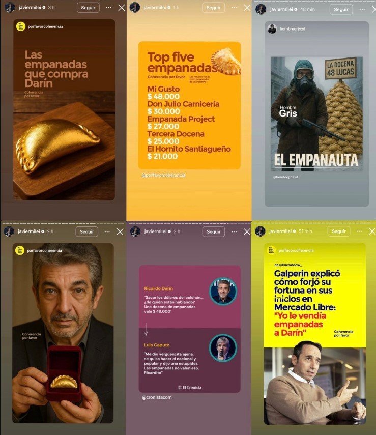 Guerra das empanadas: ator Ricardo Darín vira meme e alvo de Milei após criticar preços na Argentina; atores reagem