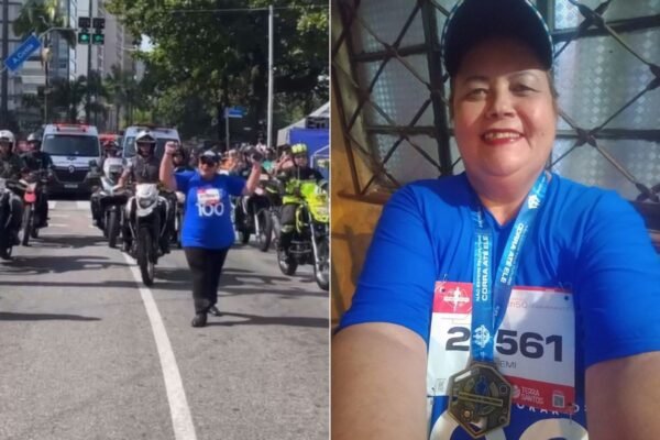 Última a cruzar a linha de chegada em prova com 24 mil atletas é recebida com sirenes e aplausos: ‘cheguei chorando’; VÍDEO