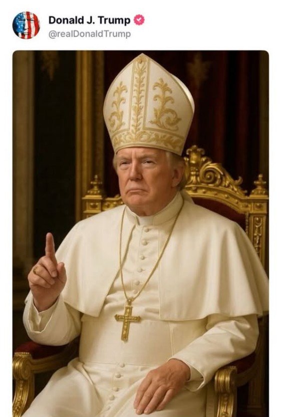 Casa Branca reposta ‘foto’ de Trump vestido como papa; seguidores apontam desrespeito à religião católica