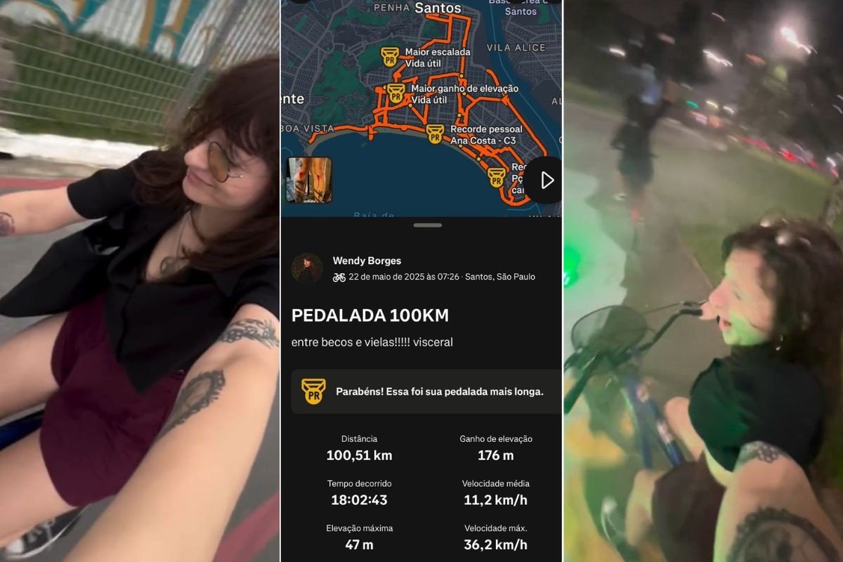 Jovem pedala 100 km em 18 horas para ultrapassar amigo em app fitness; VÍDEO