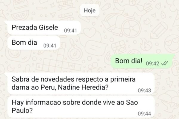 Emissora peruana busca assessora do Senado para localizar Nadine Heredia