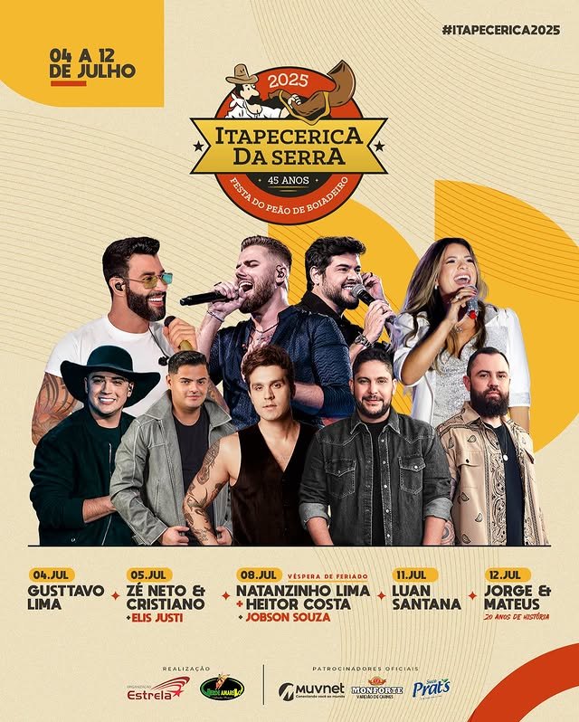 Itapecerica da Serra se prepara para o maior espetáculo do ano: Festa do Peão celebra 45 anos com superestrutura e shows de peso