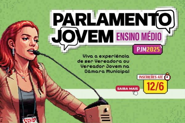 Últimos dias para se inscrever no Parlamento Jovem Ensino Médio 2025 Últimos dias para se inscrever no Parlamento Jovem Ensino Médio 2025