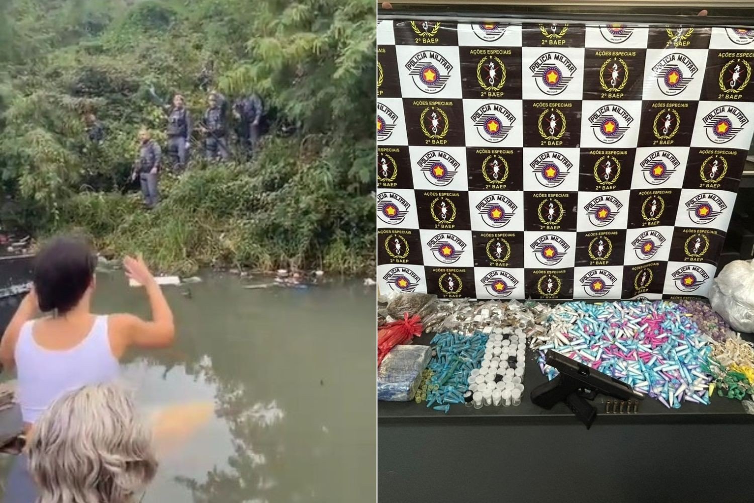 Suspeito é baleado em troca de tiros com policiais em comunidade do litoral de SP; VÍDEO