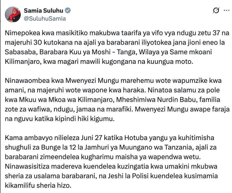 Acidente de ônibus deixa pelo menos 37 mortos e 30 feridos na Tanzânia