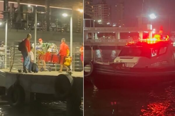 Vídeo mostra resgate de pescador inconsciente em alto-mar no litoral de SP