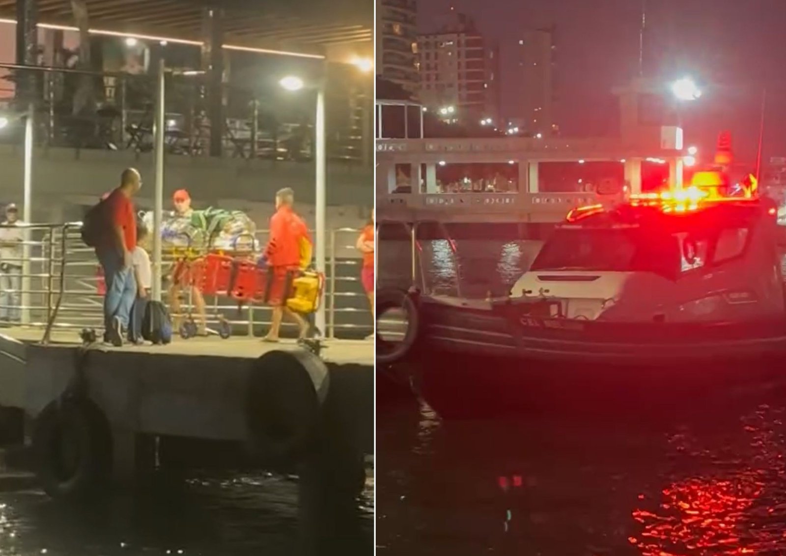 Vídeo mostra resgate de pescador inconsciente em alto-mar no litoral de SP