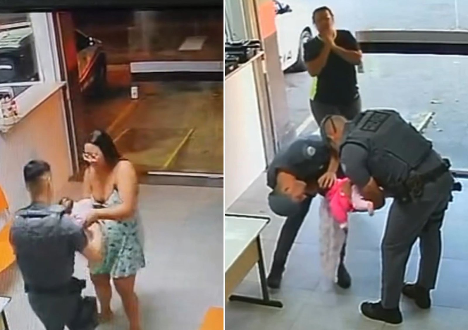 Bebê fica roxa e é salva por policiais em duas ocasiões; mãe diz que sem eles não teria sobrevivido
