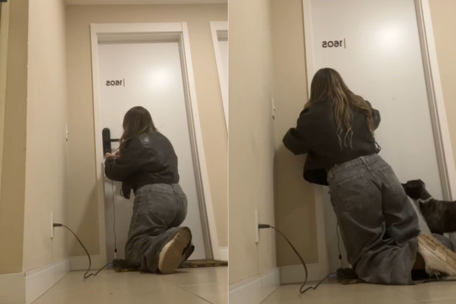 Jovem fica ‘presa’ para fora de casa após fechadura eletrônica descarregar e viraliza na web ao compartilhar perrengue; VÍDEO