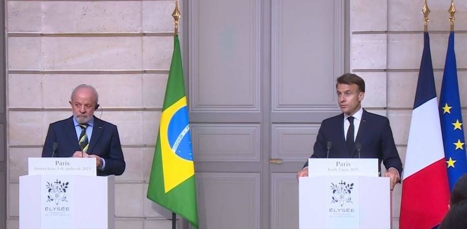 Em Paris, Lula faz pedido público a Macron: ‘Abra seu coração para o acordo com o Mercosul’