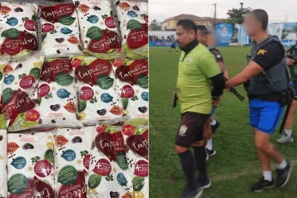 Árbitro preso em partida de futebol era responsável por armazenar droga de organização criminosa, diz delegado