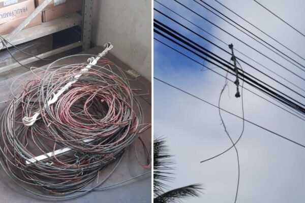 Empresa registra alta de 115% nos   furtos de cabos elétricos na Baixada Santista