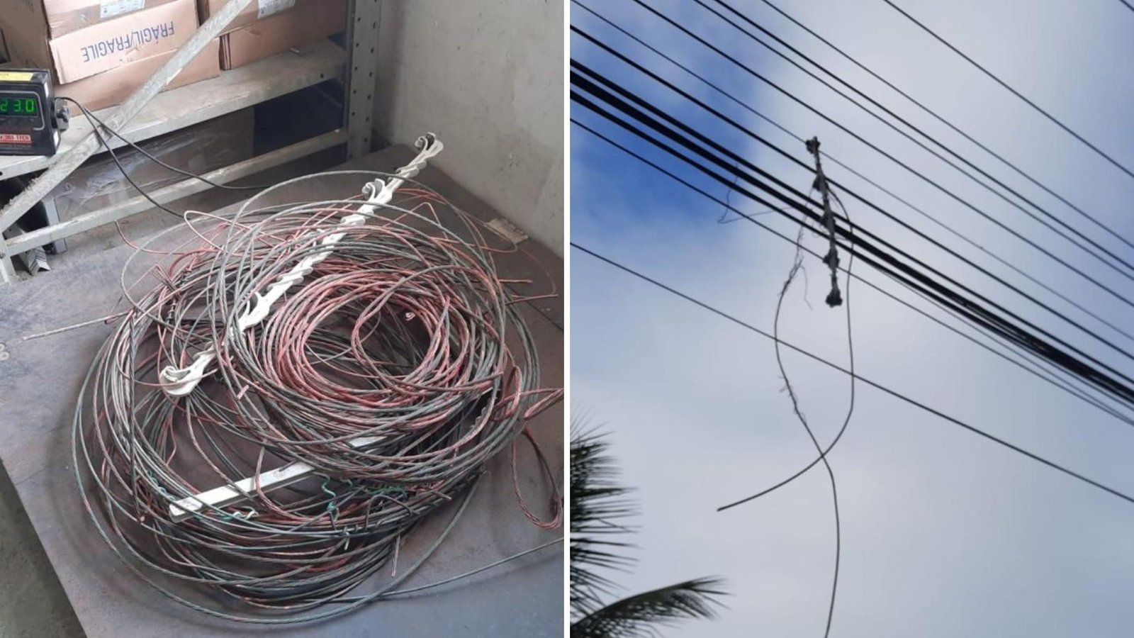 Empresa registra alta de 115% nos   furtos de cabos elétricos na Baixada Santista