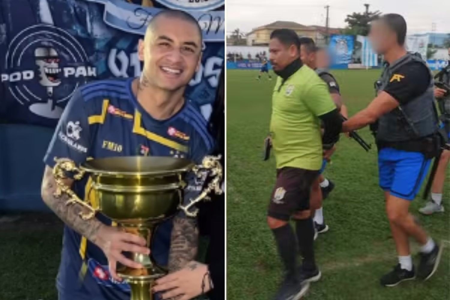 Ex-Palmeiras e Botafogo, Wellington Paulista estava na partida de futebol em que árbitro foi preso