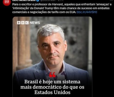 STF reposta fala de professor sobre democracia do Brasil: ‘Melhor que dos EUA’