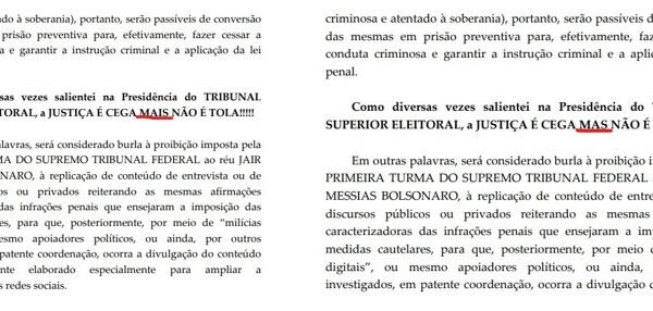 Moraes corrige erro de português em decisão sobre Bolsonaro