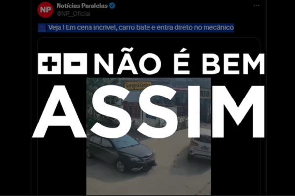 #NÃO É BEM ASSIM: Carro não derrapou direto para oficina mecânica logo após batida; garagem é de comitê do Partido Comunista Chinês