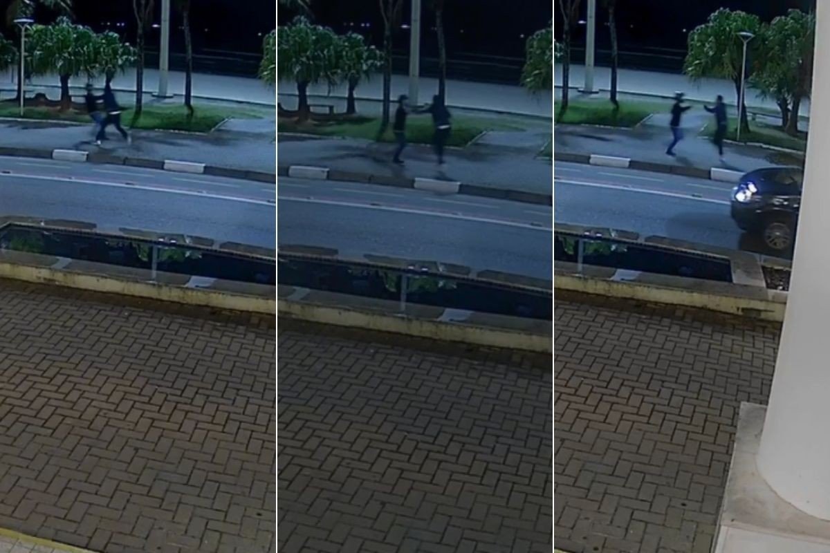 Turista peruano é assaltado e ladrão dá tiro para o alto para intimidá-lo na orla de Guarujá, SP; VEJA