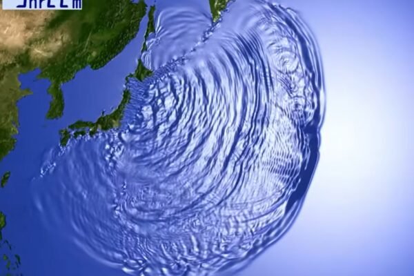 É #FAKE simulação que mostra tsunami da Rússia atingindo os EUA; imagem é de fenômeno no Japão em 2011