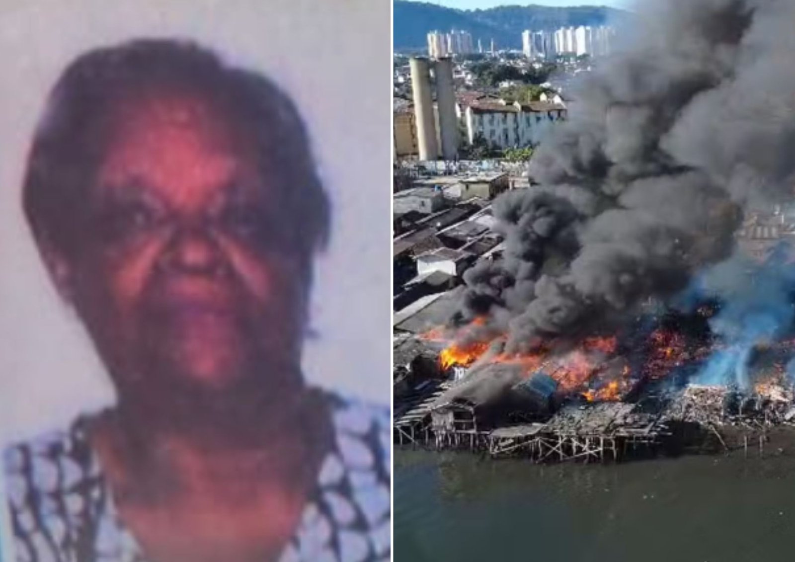Idosa morreu em incêndio após voltar para pegar objetos em meio a chamas maior favela sobre palafitas do país