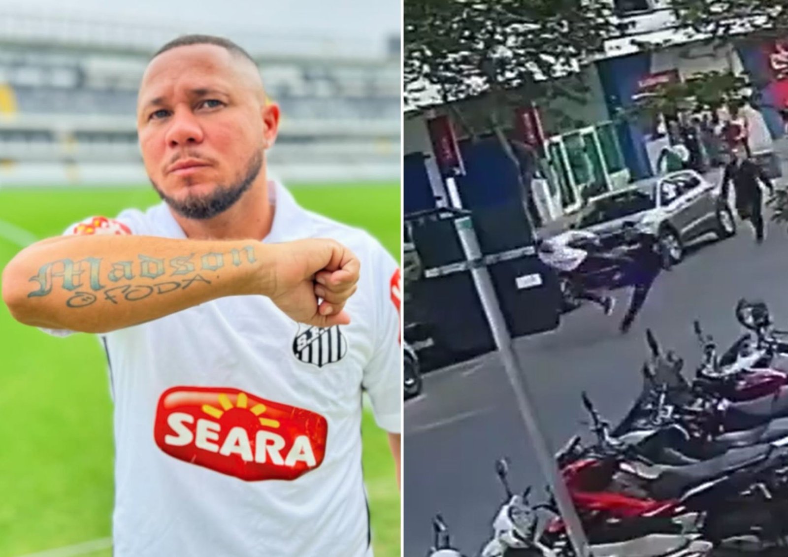 Empresário e ex-jogador do Santos FC dá voadora em suspeito de roubar cliente em barbearia: ‘Ele mereceu’; VÍDEO