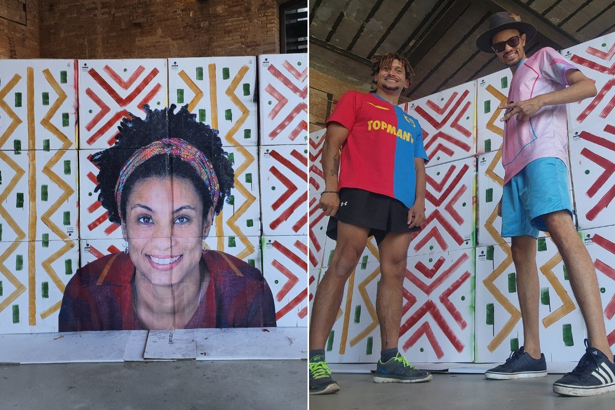 Artistas homenageiam Marielle Franco com mural antirracista em Barcelona: ‘Voz de resistência’