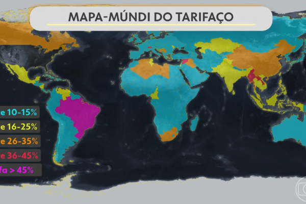 Mapa do tarifaço: veja países mais e menos afetados com novas taxas dos EUA Mapa do tarifaço: veja países mais e menos afetados com novas taxas dos EUA