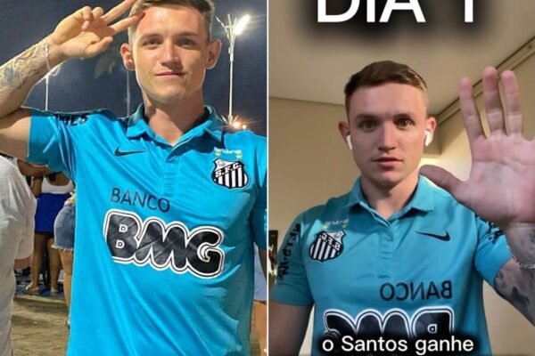 Torcedor viraliza com promessa de não cortar o cabelo até o Santos FC ganhar cinco jogos consecutivos; VÍDEO