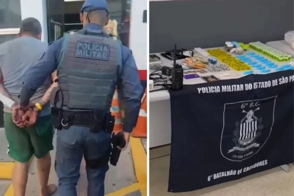 Procurado por dívida de pensão alimentícia é capturado com drogas em morro do litoral de SP
